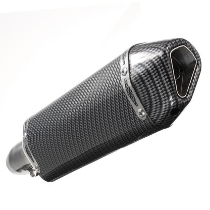 38-51mm Universal Stainless Steel Motorcycle Carbon Fiber Exhaust Muffler Pipe - Big