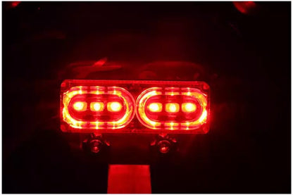 6 led Motorcycle electric bicycle Motorbike flash daylight Rear Stop brake strobe warning beacon tail light Emergency fog light