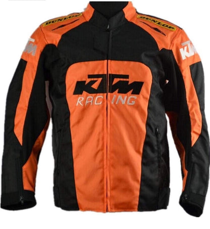 KTM Racing Riding Jacket, Orange with Black (X-Large)
