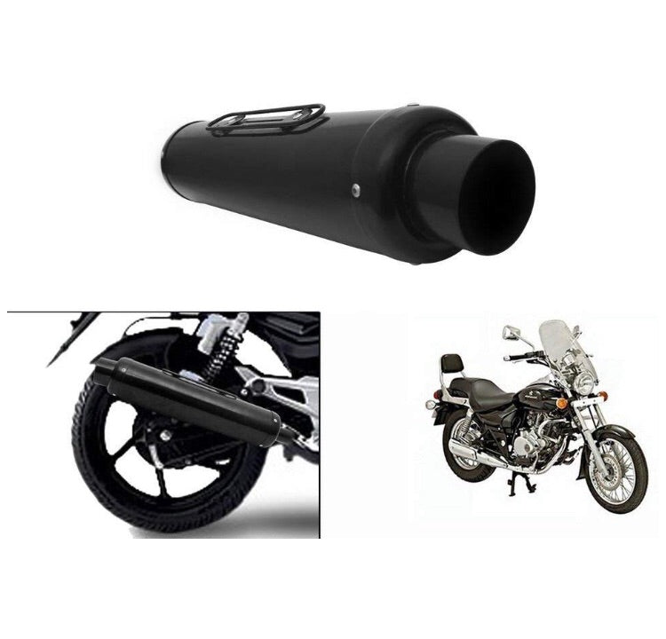 Bike Slip On Exhaust Can Black for All Motorcycle